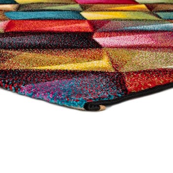 Alfombras 100% Polipropileno HEAT-SET FRISÈ Alfombra geométrica pirámide multi  120x170